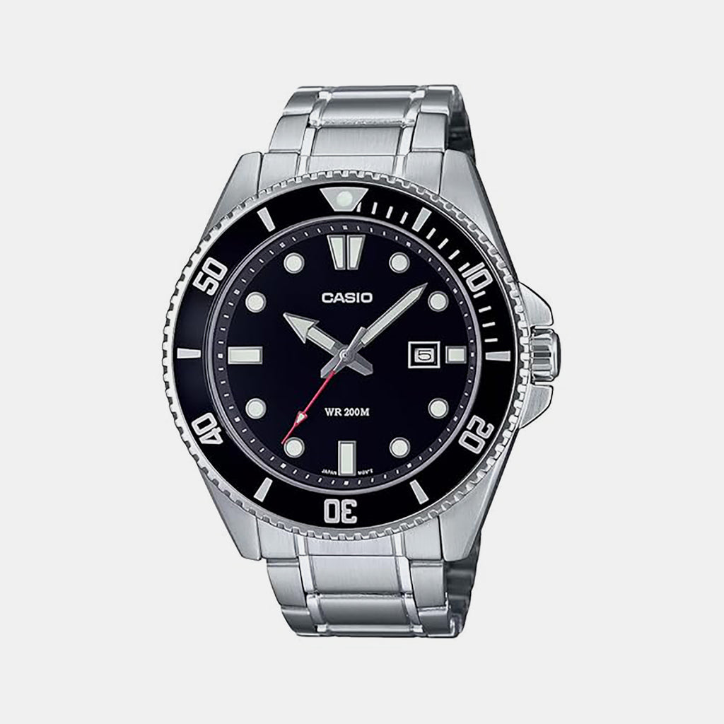 Enticer Men Quartz Black Dial Analog Stainless Steel Watch A2189