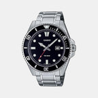 Enticer Men Quartz Black Dial Analog Stainless Steel Watch A2189