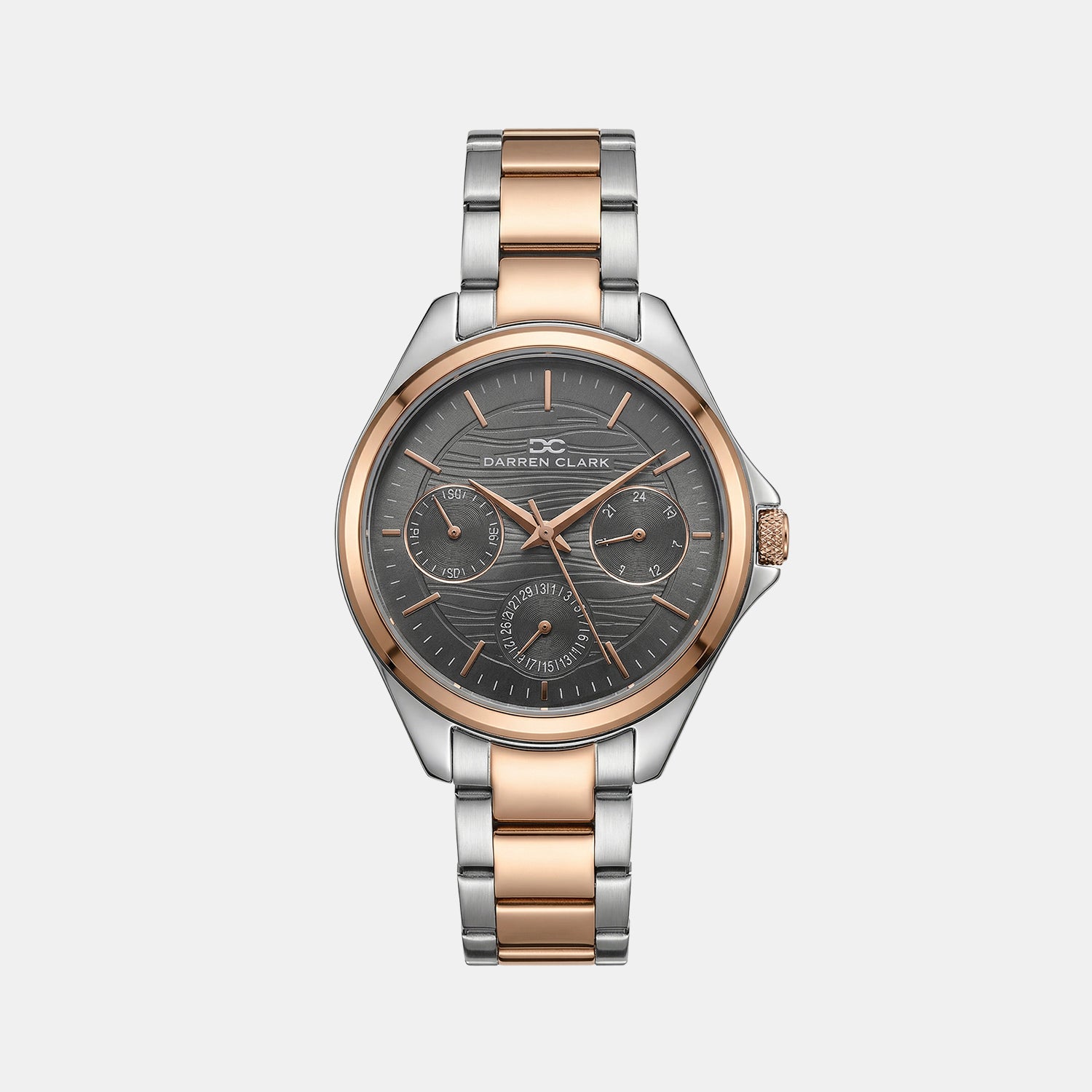 Women Quartz Grey Dial Analog Metal Watch 2012E-M1315
