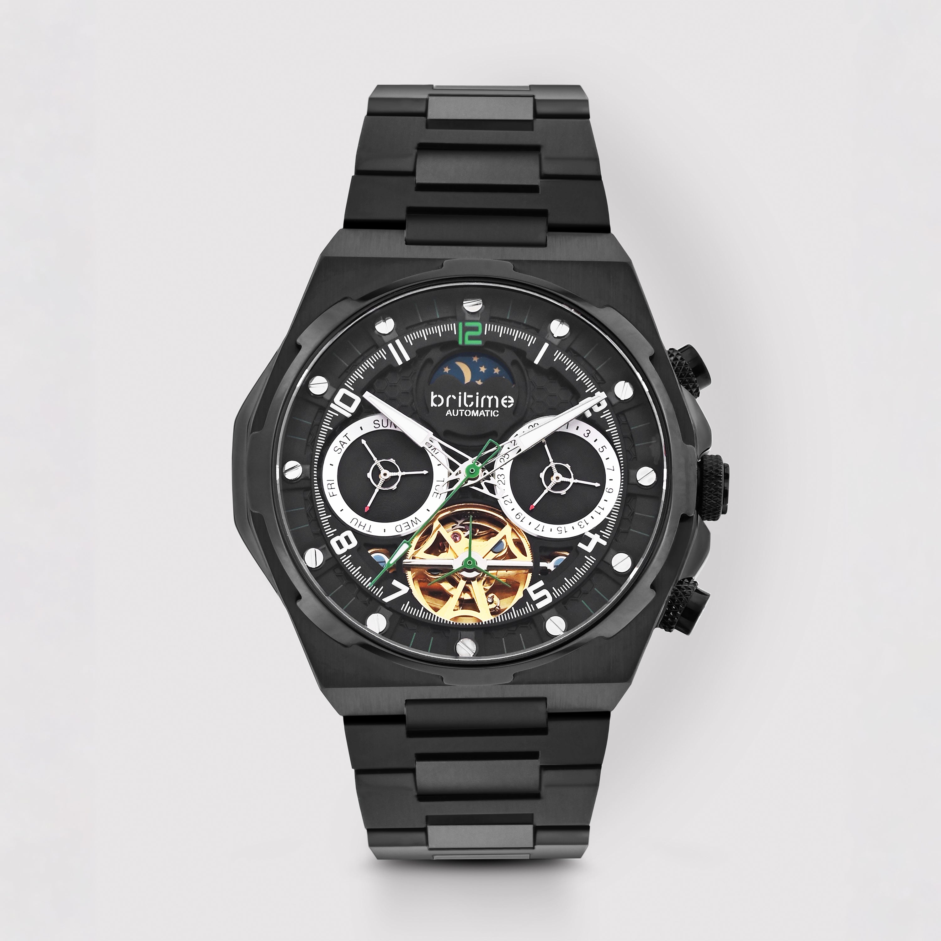 Britime Round Black Multi-Function watch