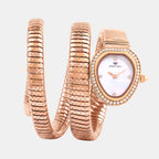 Women Quartz White Dial Analog Stainless Steel Watch 4513B-M3307