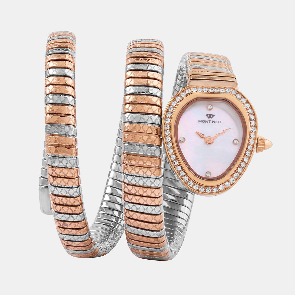 Women Quartz White Dial Analog Stainless Steel Watch 4513B-M1301