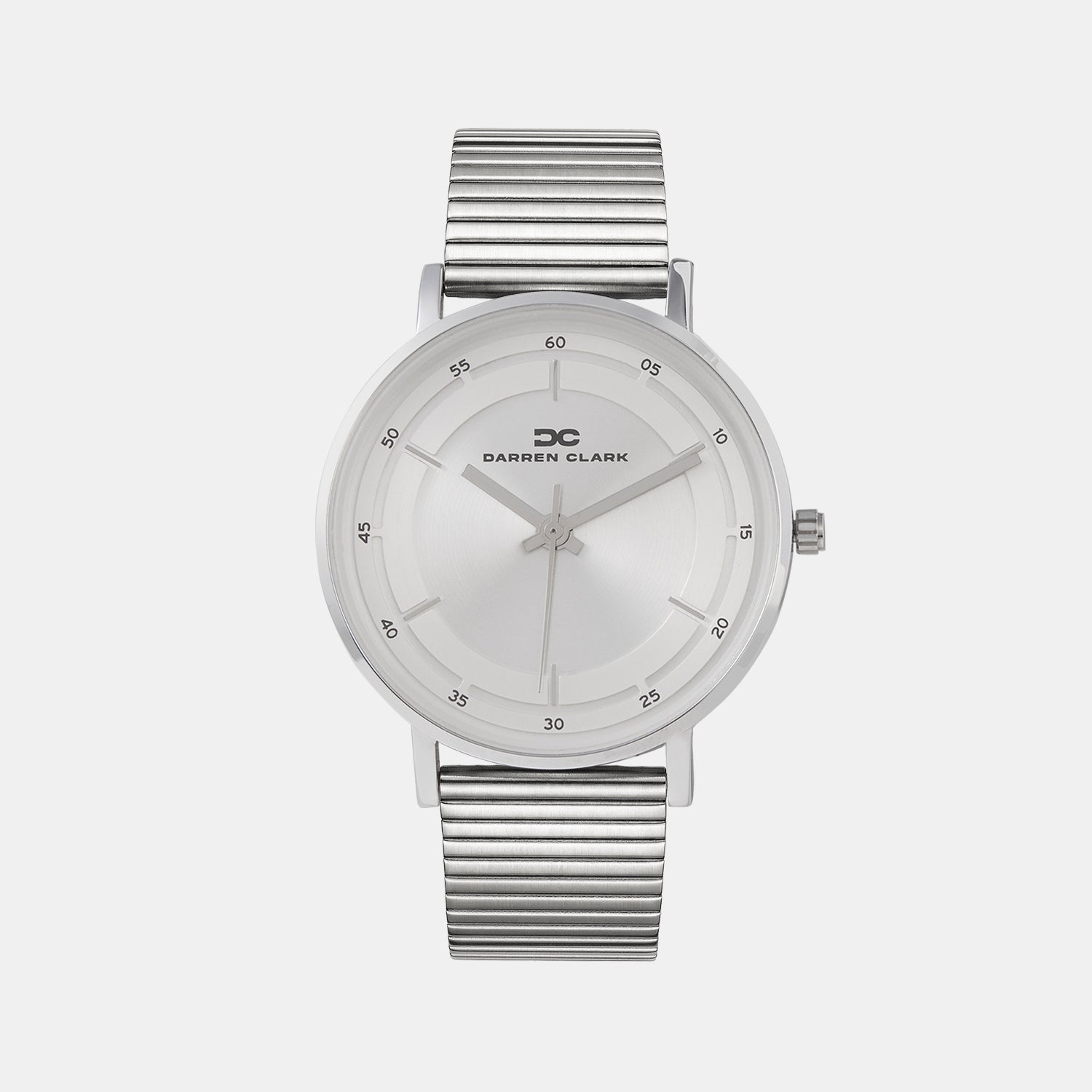 Men Quartz Silver Dial Analog Stainless Steel Watch 1013C-E0103