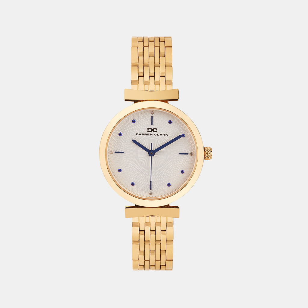 Women Quartz Gold Dial Analog Metal Watch 2013C-M0303