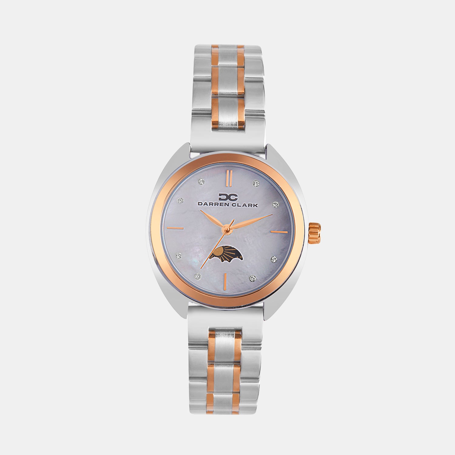 Women Quartz White Mother Of Pearl Dial Analog Metal Watch 2011E-M0101