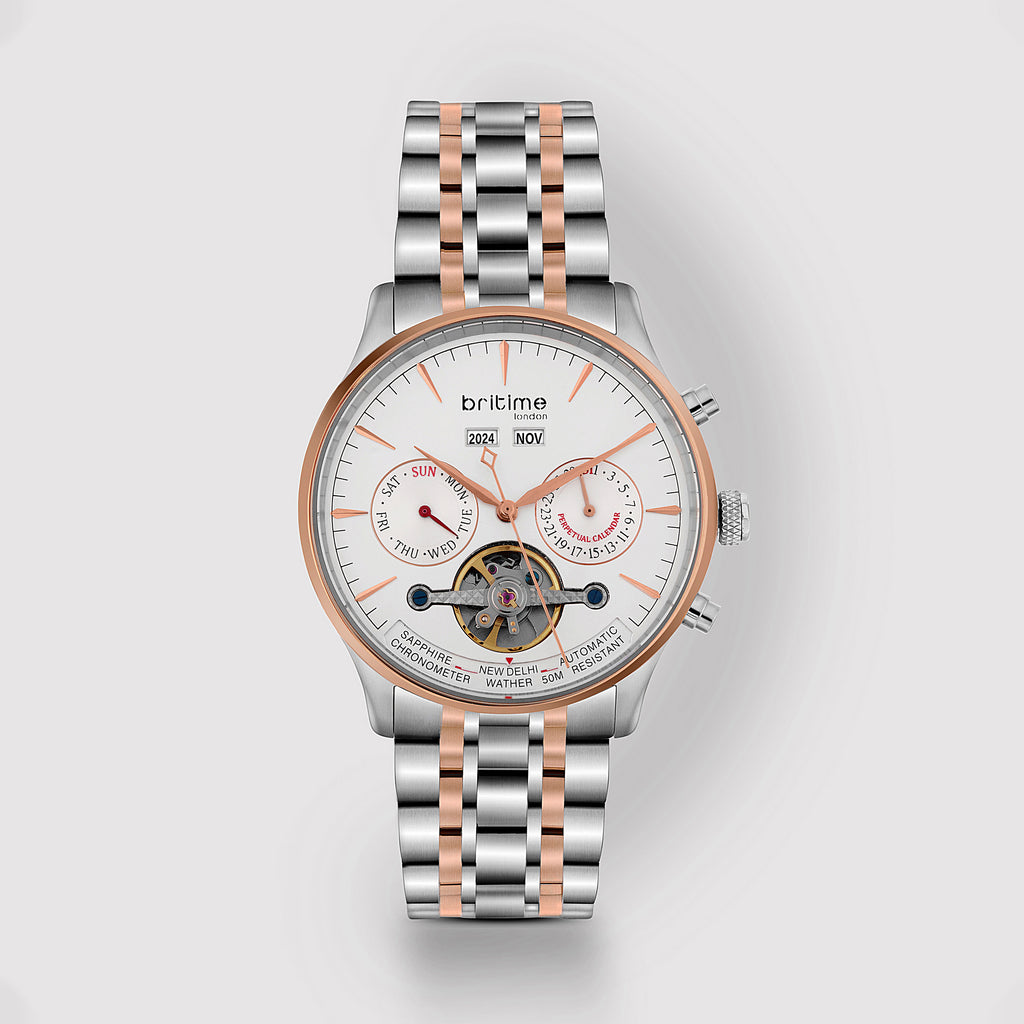Britime Round Silver Chronograph watch