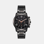 Men Quartz Black Dial Multi-Function Metal Watch 1009F-M0404