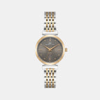 Women Quartz Grey Dial Analog Metal Watch 2013E-M1315