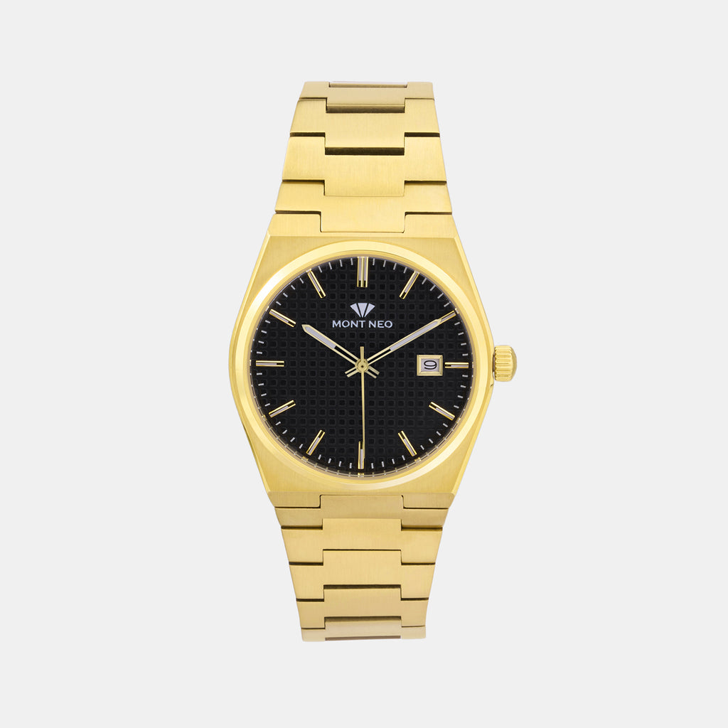 Men Quartz Black Dial Analog Metal Watch G3509E-M2204
