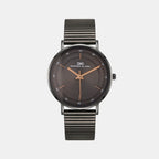 Men Quartz Grey Dial Analog Stainless Steel Watch 1013J-E0816