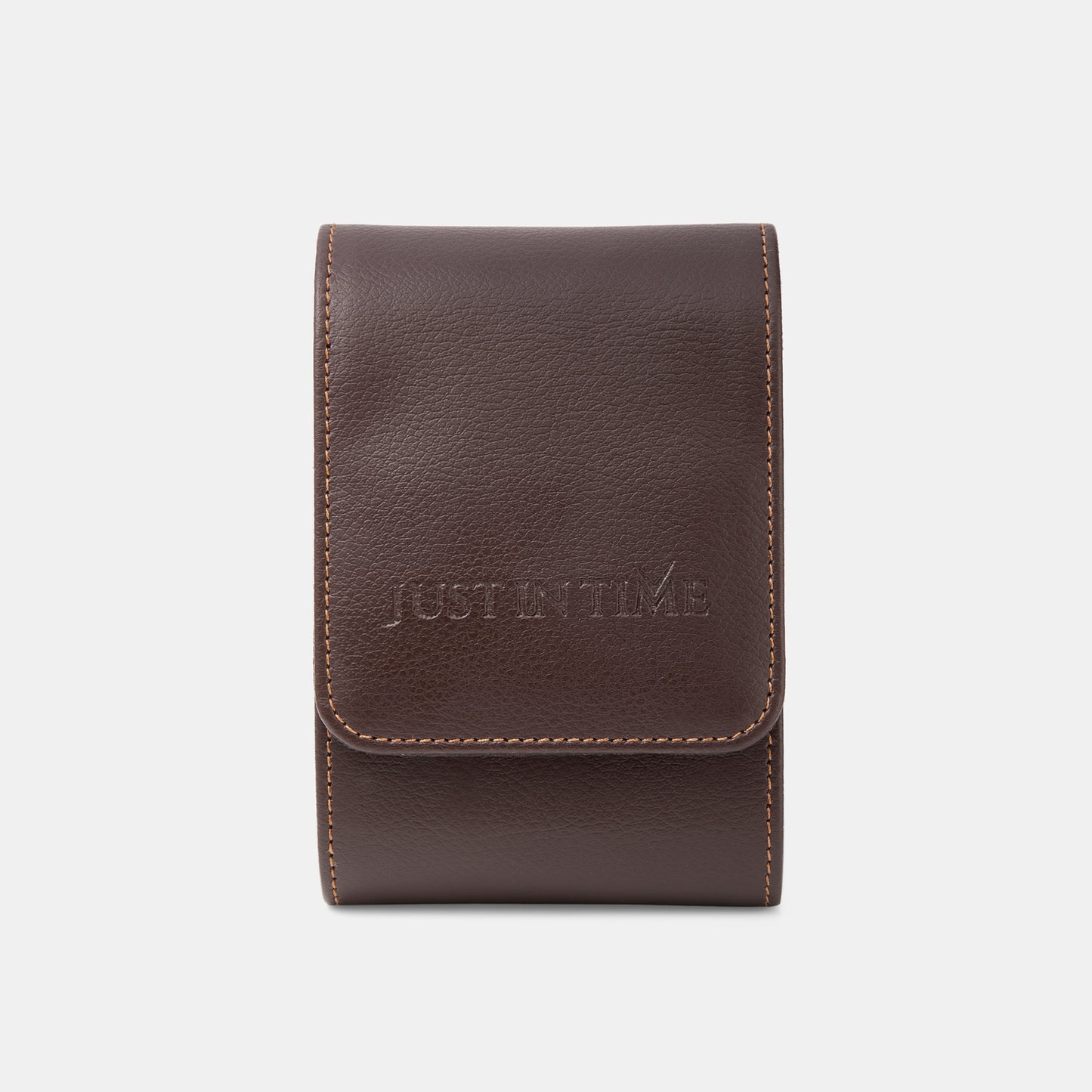 Brown Leather Single Watch Pouch Organizer