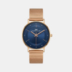 Men Quartz Blue Dial Analog Stainless Steel Watch 1013C-E0305