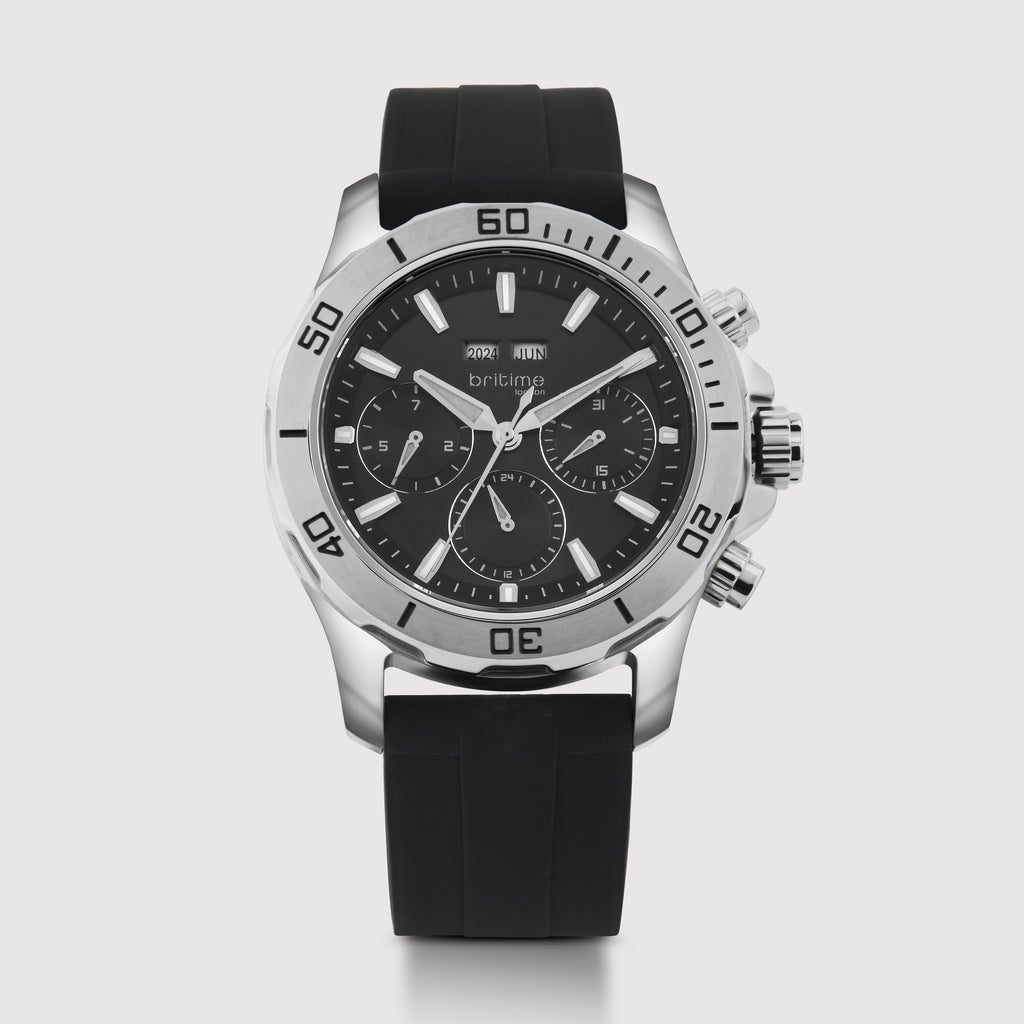 Britime Round Black Chronograph watch