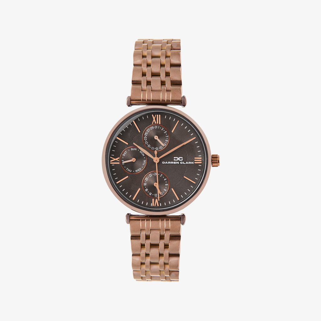 Women Quartz Brown Dial Analog Metal Watch 2003M-M0606