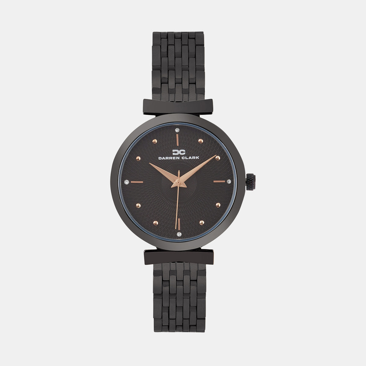 Women Quartz Black Dial Analog Metal Watch 2013F-M0404