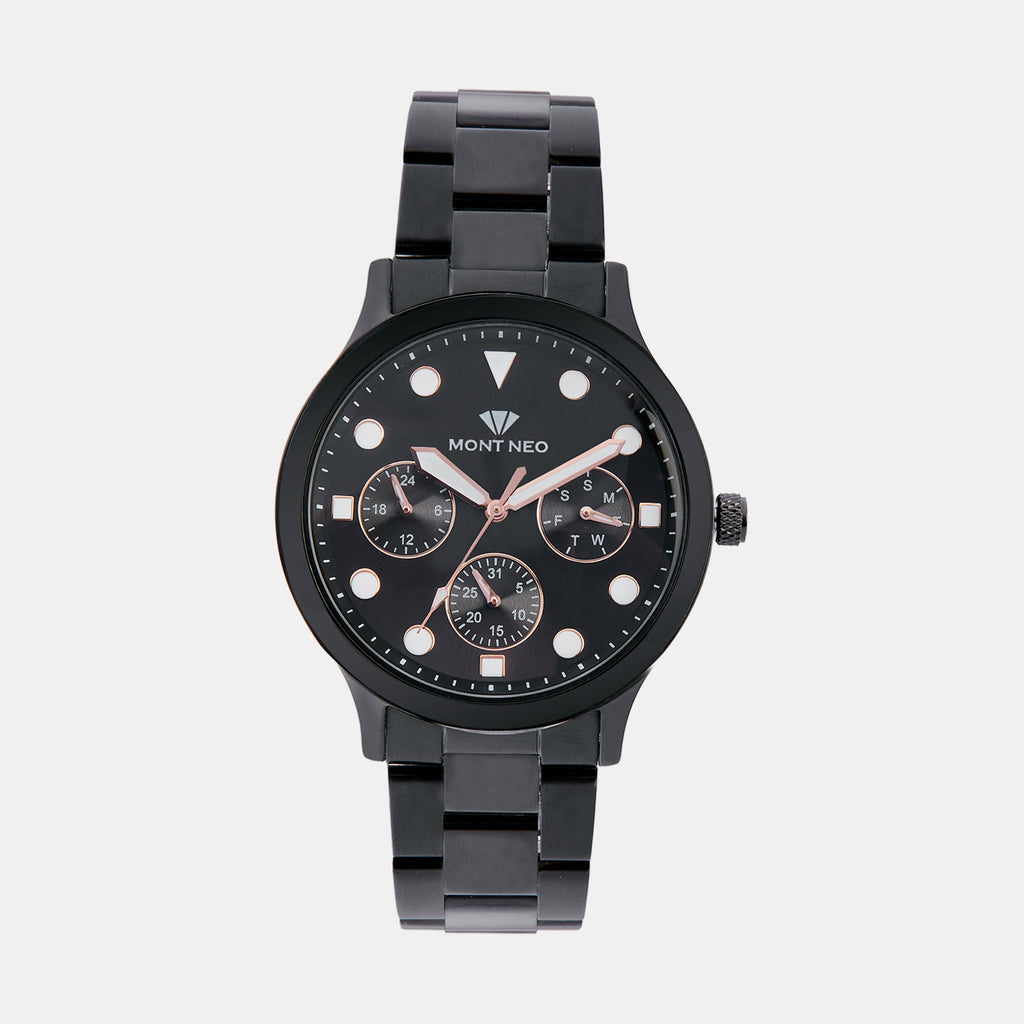 Mont Neo Round Black Multi-Function watch