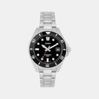 Enticer Men Quartz Black Dial Analog Stainless Steel Watch A2195