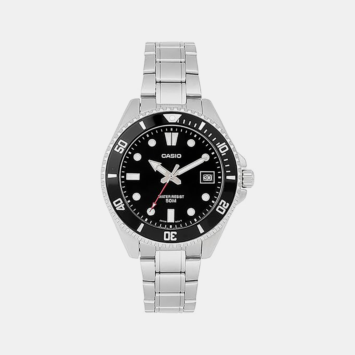 Enticer Men Quartz Black Dial Analog Stainless Steel Watch A2195