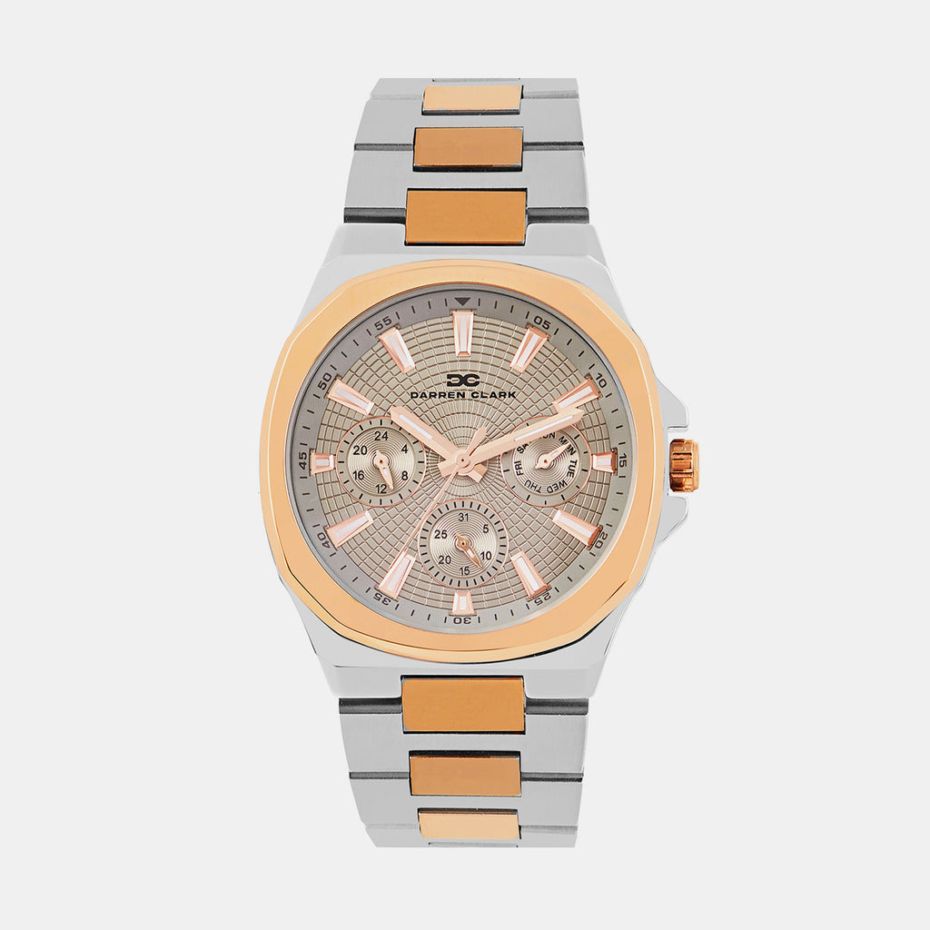 Men Quartz Grey Dial Multi-Function Metal Watch 1016E-M1315