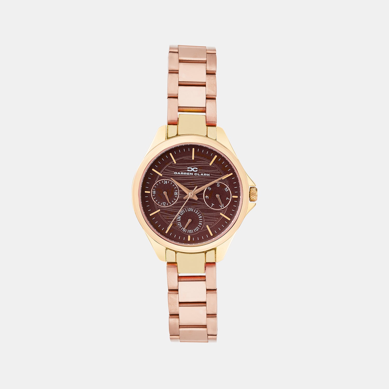 Women Quartz Brown Dial Analog Metal Watch 2012C-M0306
