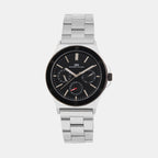 Men Quartz Black Dial Multi-Function Metal Watch 1017A-M0104