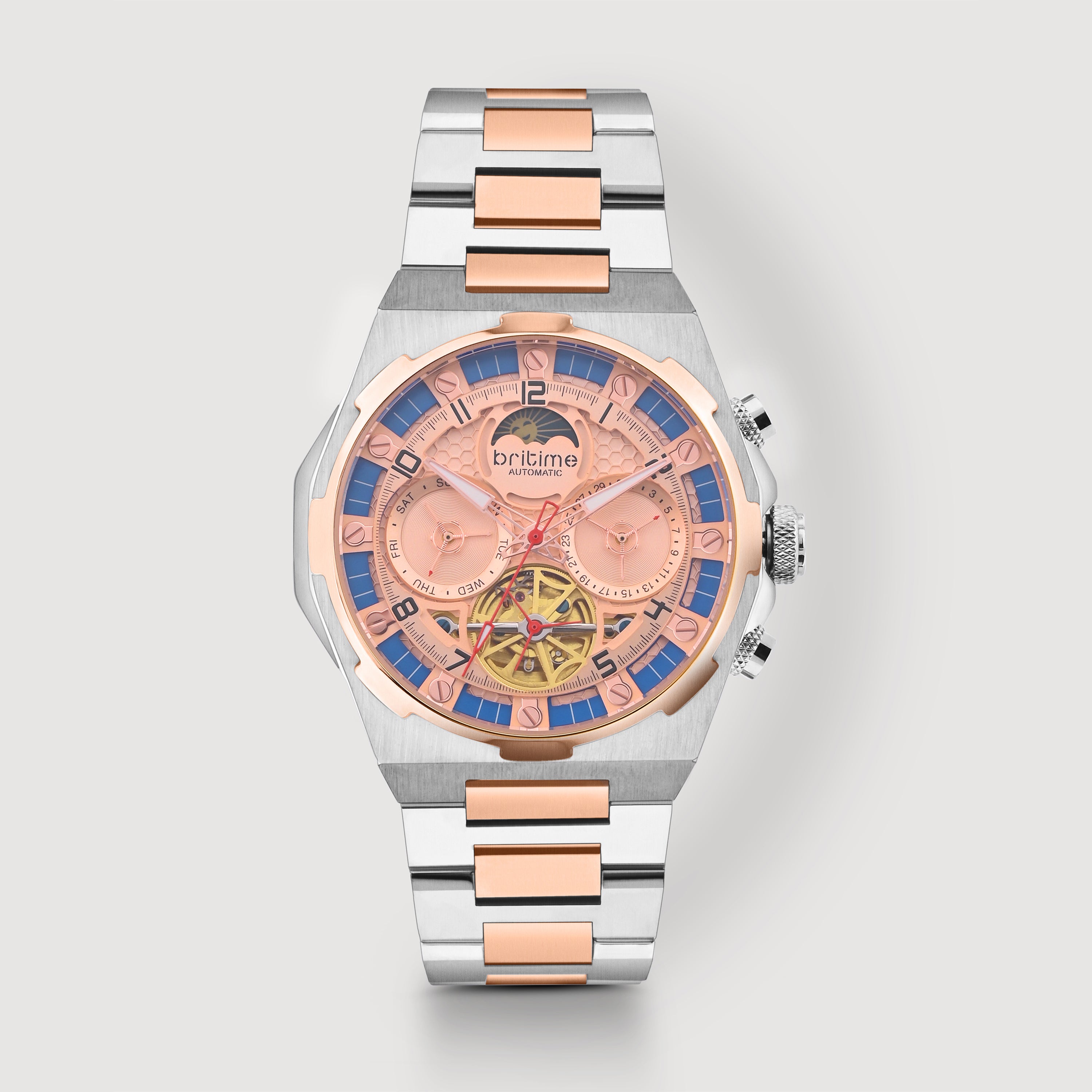 Britime Round Rose Gold Multi-Function watch