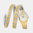 Women Quartz White Dial Analog Stainless Steel Watch 4514B-M1201