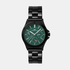 Men Quartz Green Dial Multi-Function Metal Watch 1017F-M0414