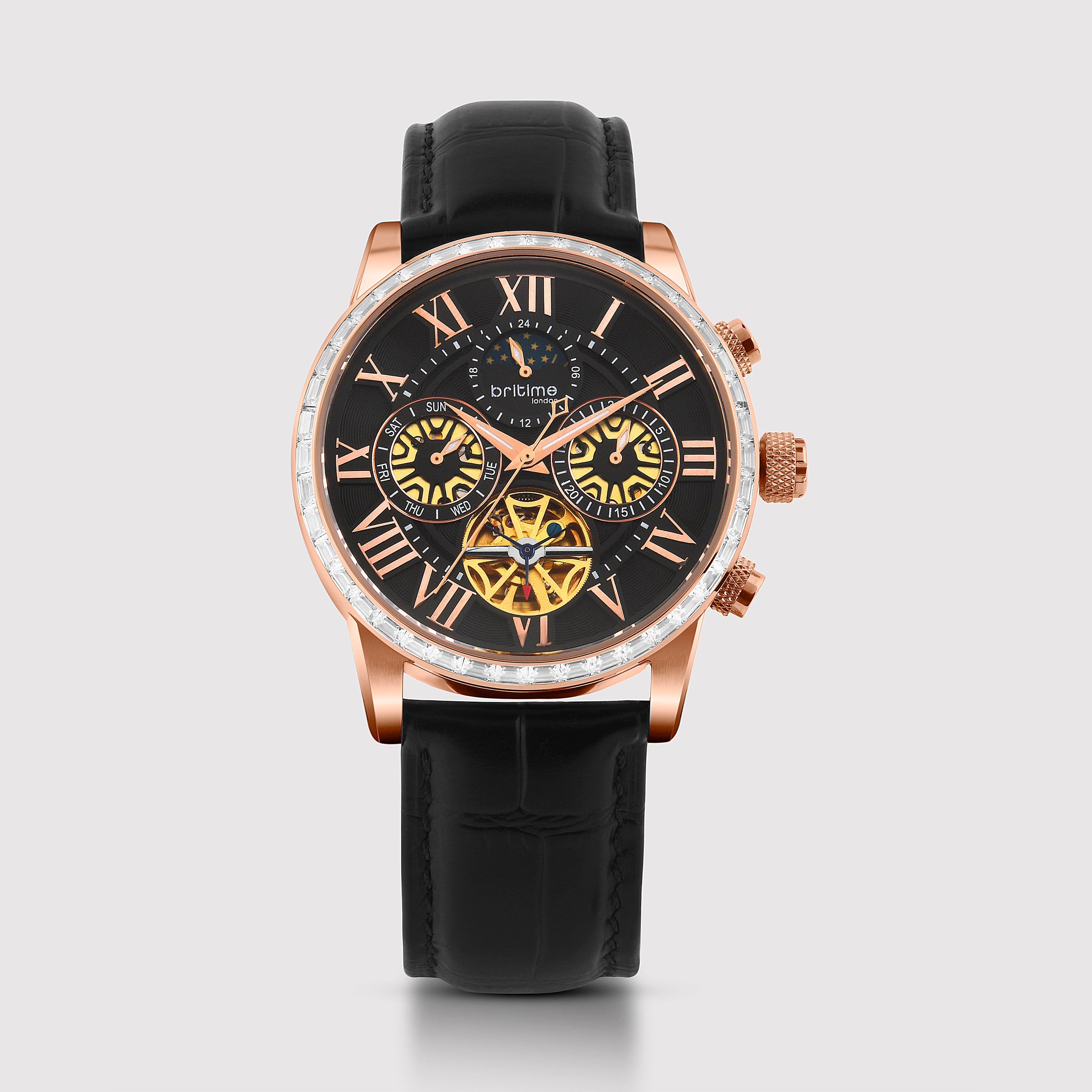 Britime Round Rose Gold Multi-Function watch