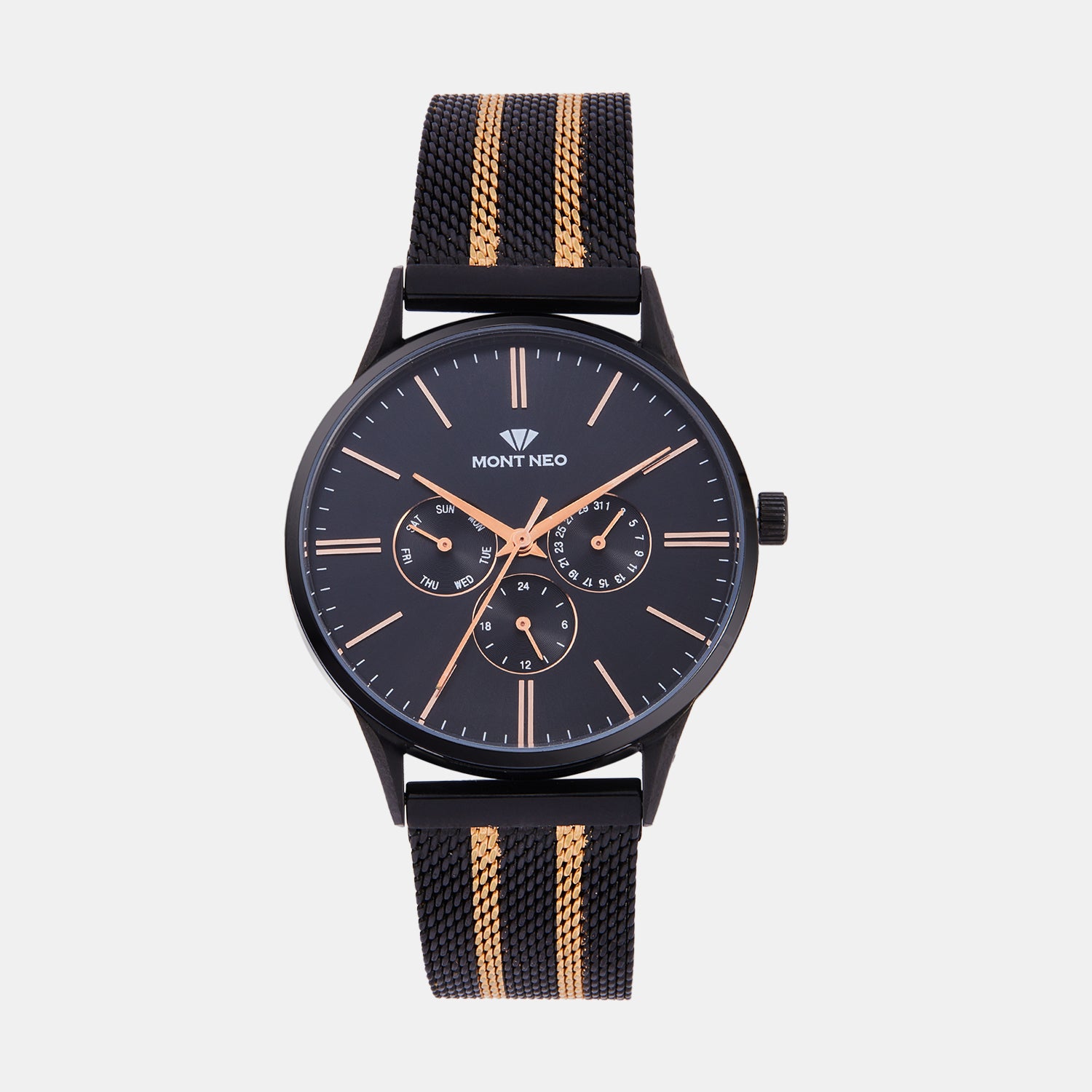 Mont Neo Round Black Multi-Function watch
