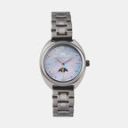Women Quartz Sea Blue Mother Of Pearl Dial Analog Metal Watch 2011J-M0817