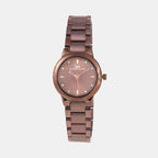 Women Quartz Rose Gold Dial Analog Metal Watch 2015C-M0303