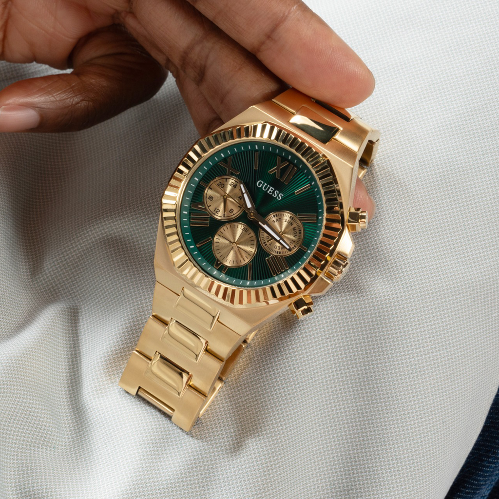 Guess 44 mm Gold Quartz watch