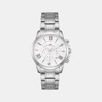 Men Quartz Silver Dial Multi-Function Metal Watch 1009A-M0102
