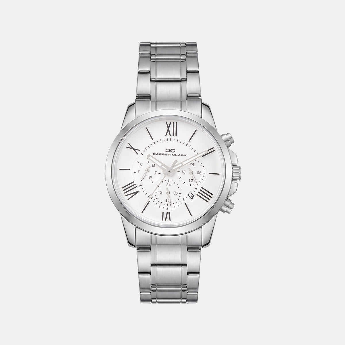 Men Quartz Silver Dial Multi-Function Metal Watch 1009A-M0102