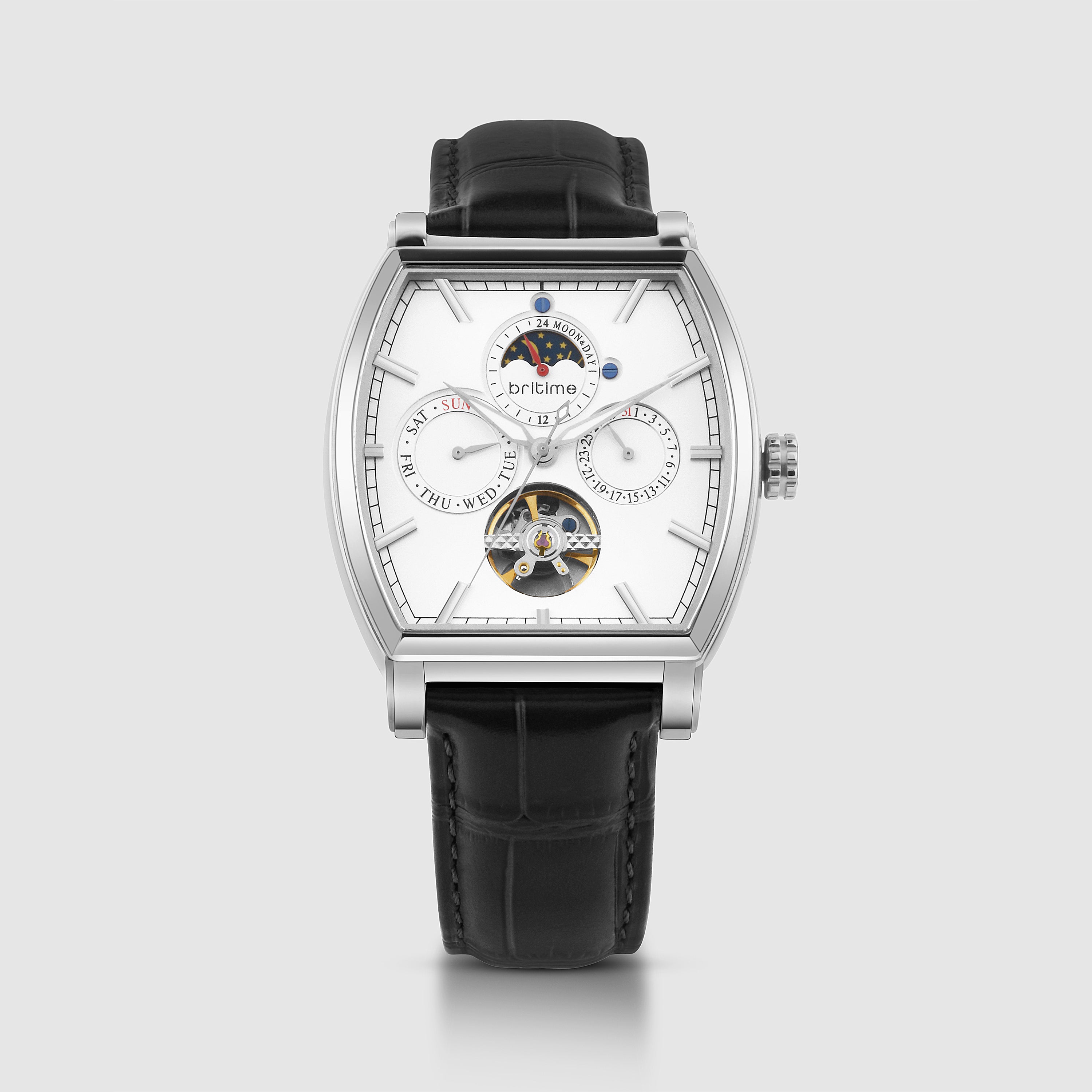 Britime Square Silver Multi-Function watch