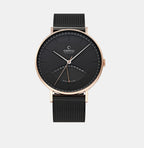 Obaku Round Black Analog watch
