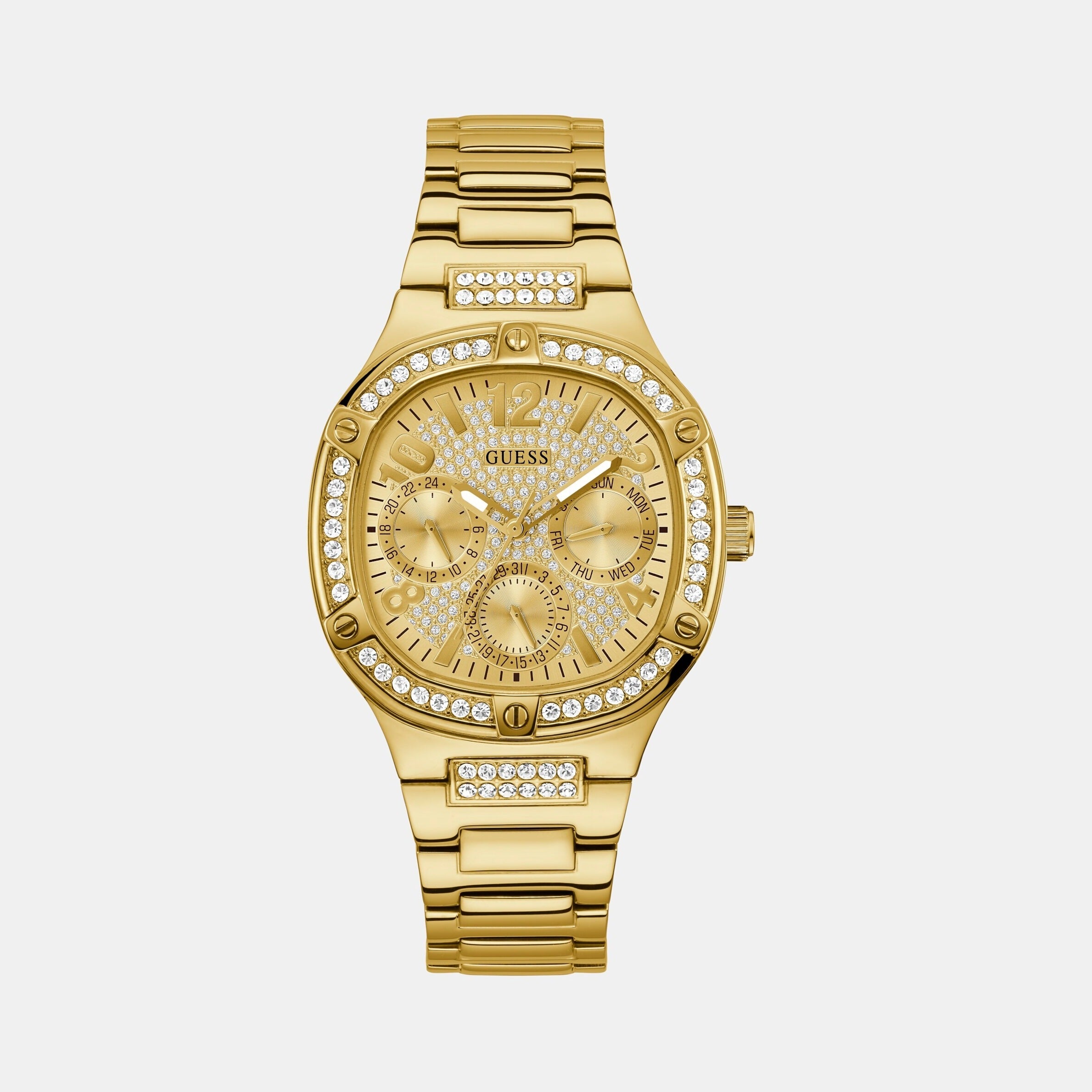 Guess Square Champagne Analog watch