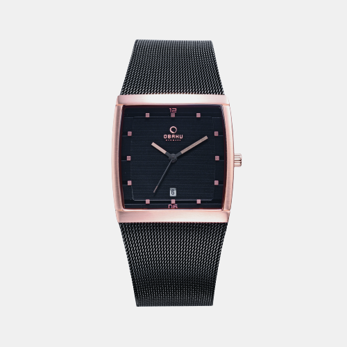 Obaku Square Black Analog watch
