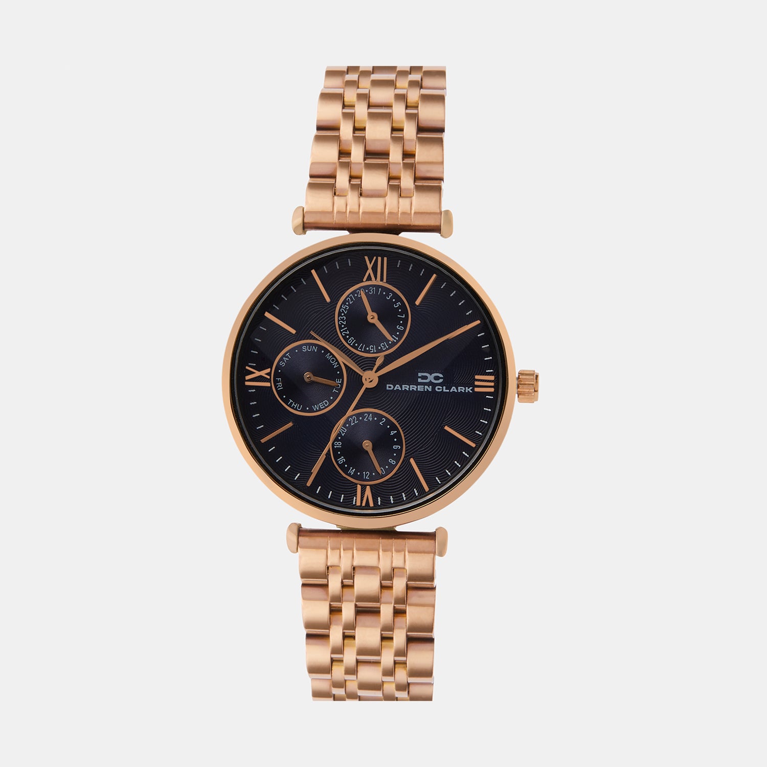 Darren Clark Round Blue Multi-Function watch