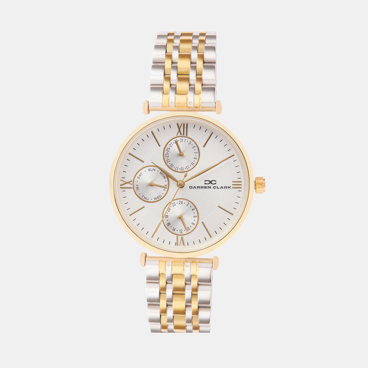 Darren Clark Round Silver Multi-Function watch