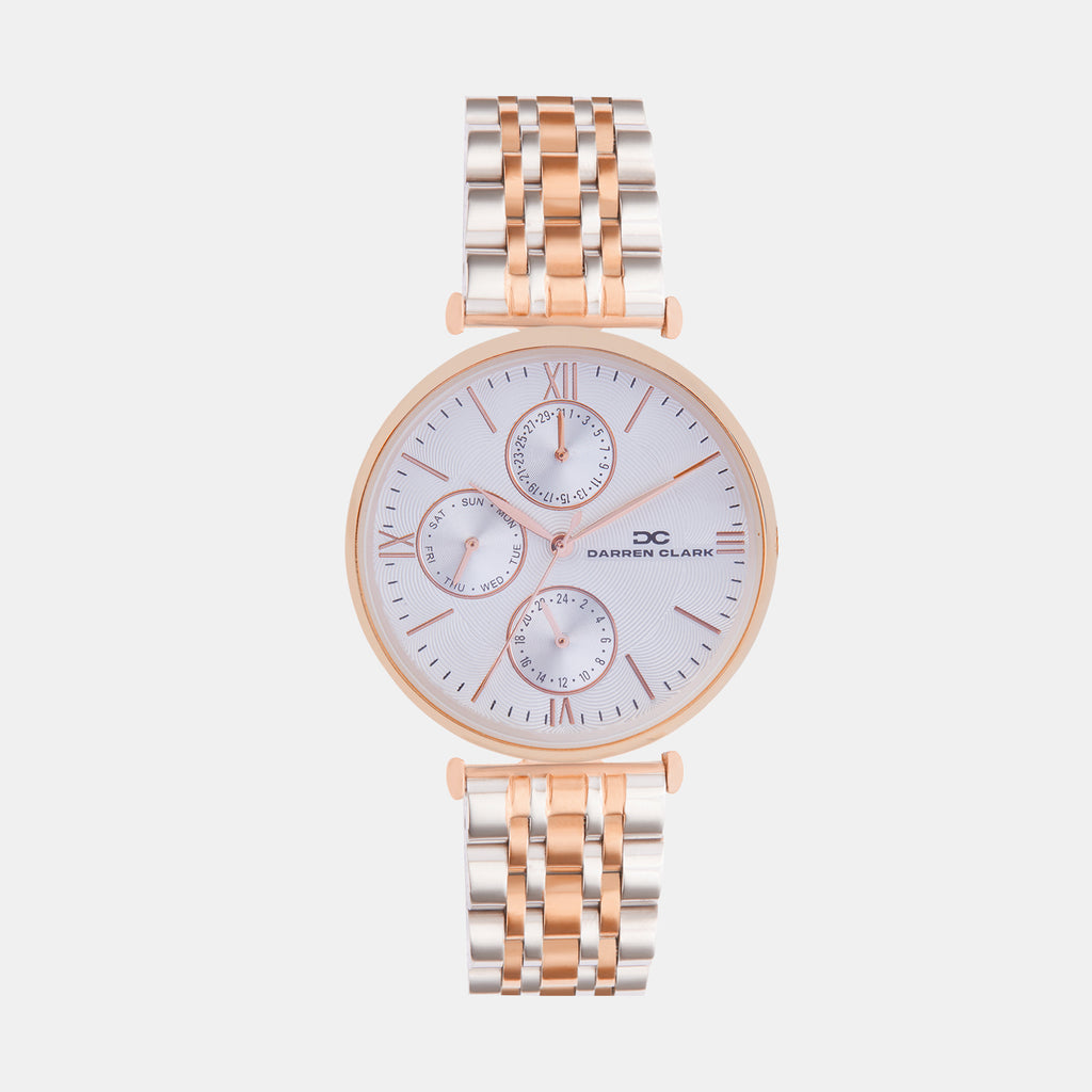 Darren Clark Round Silver Multi-Function watch