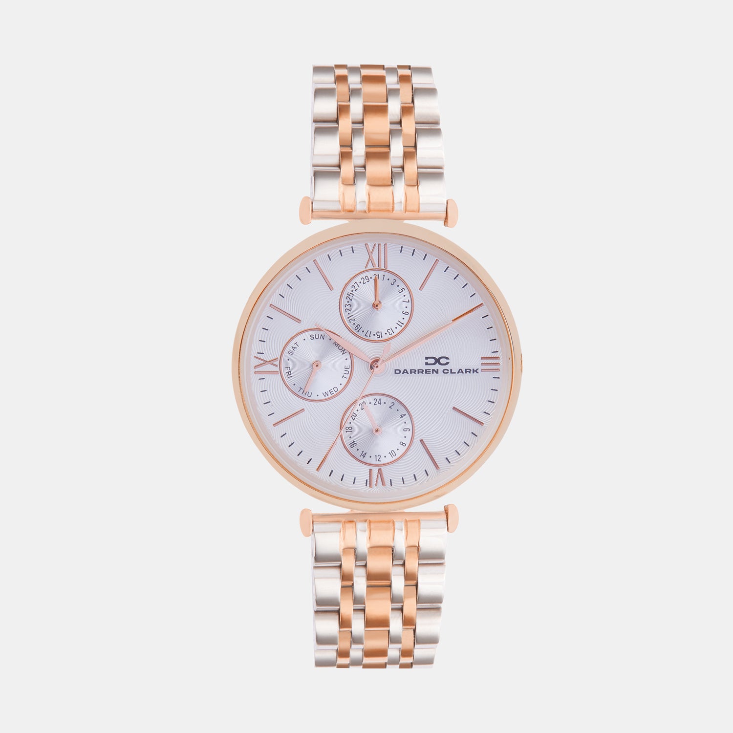 Darren Clark Round Silver Multi-Function watch