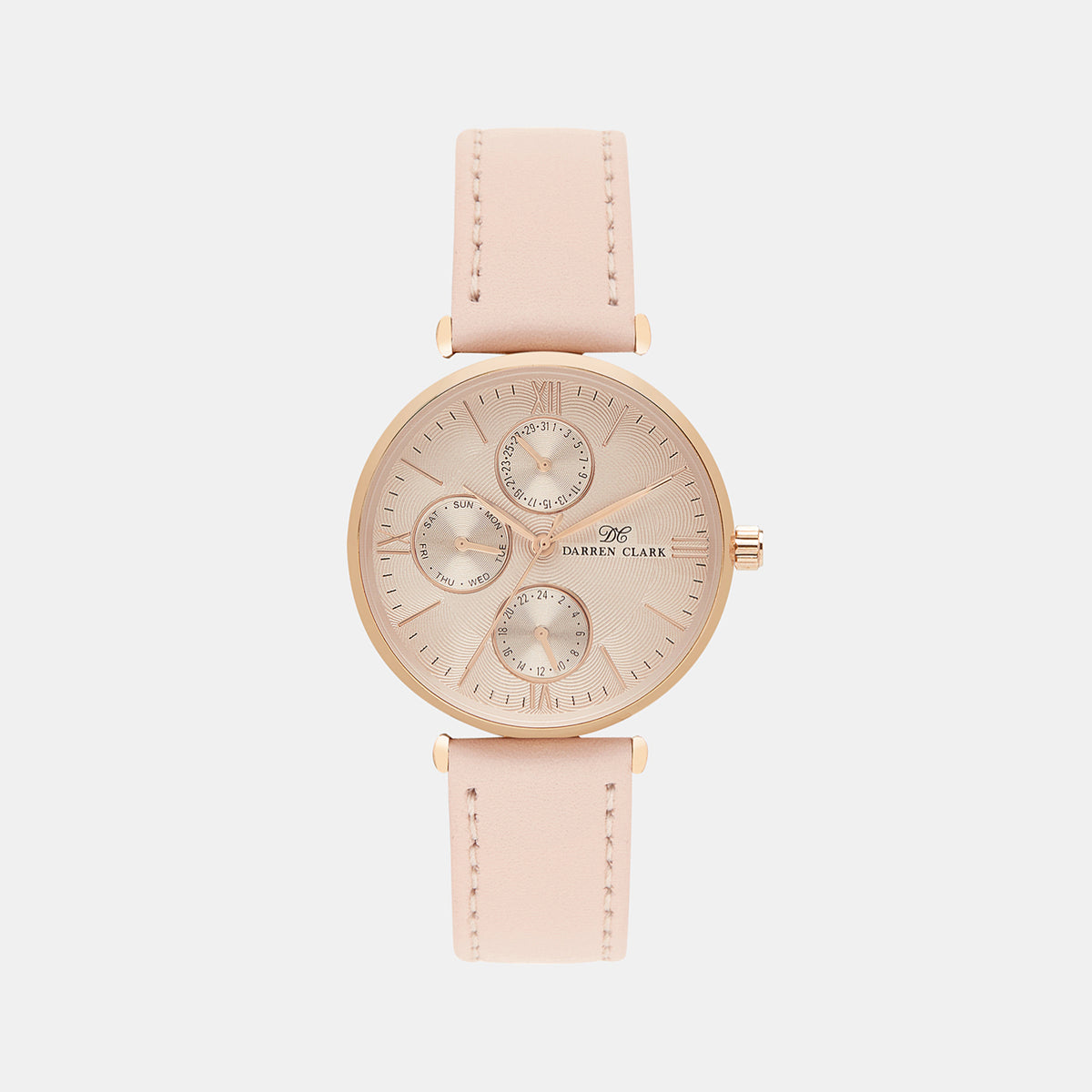 Darren Clark Round Ivory Chronograph watch