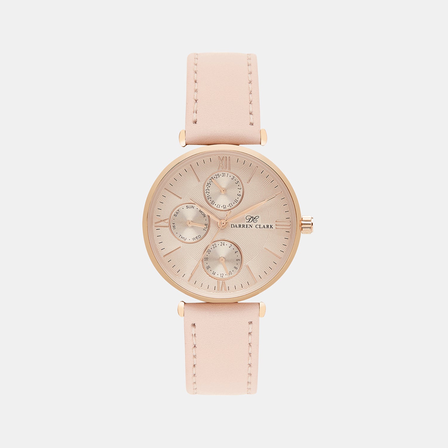 Darren Clark Round Ivory Chronograph watch