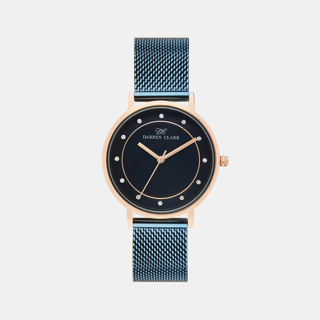Darren Clark Round Blue Analog watch