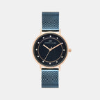 Darren Clark Round Blue Analog watch