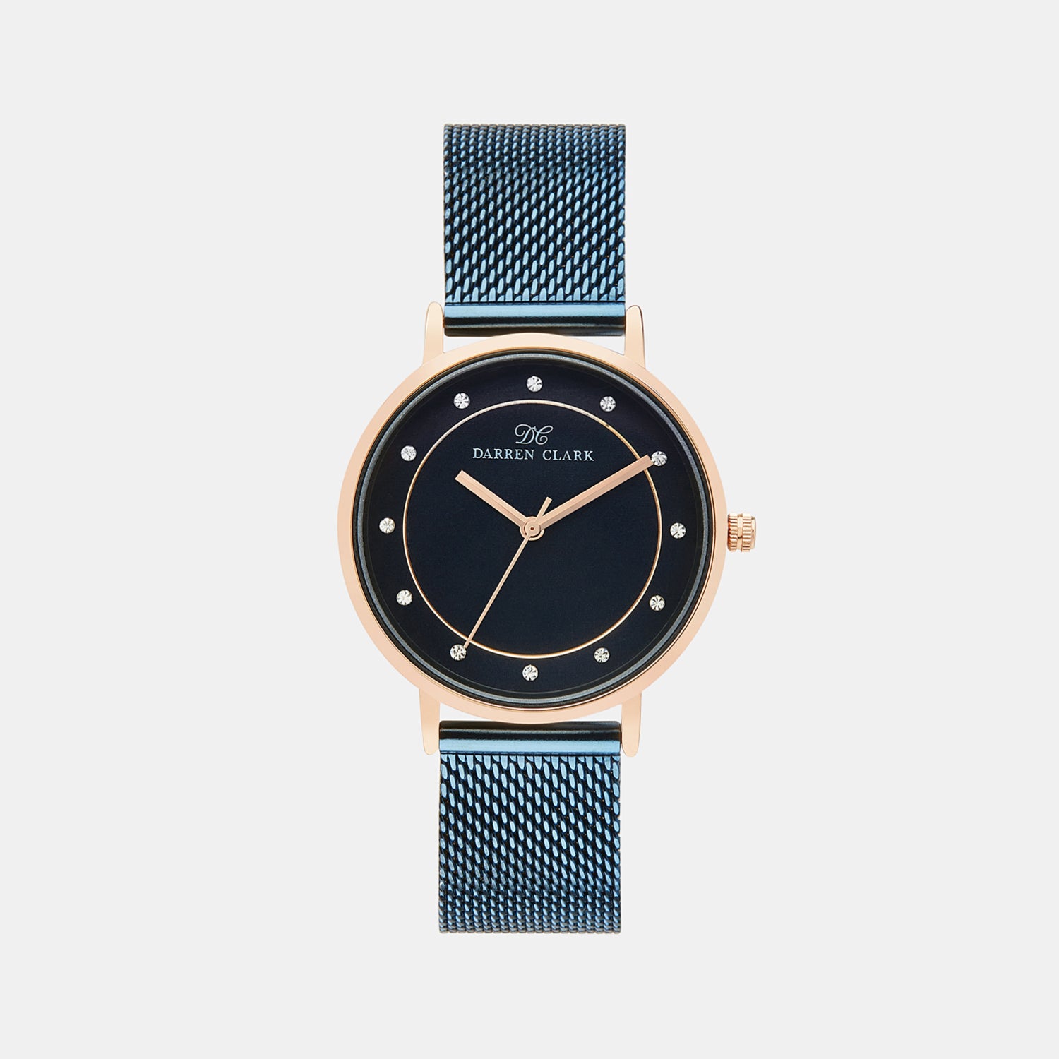 Darren Clark Round Blue Analog watch