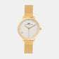 Women Quartz White Dial Analog Mesh Watch 2006B-E0202