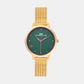 Women Quartz Green Dial Analog Mesh Watch 2006C-E0314